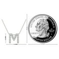 thumbnail image 5 of aaXia 14K White Gold Diamond 1/6ct. TDW Initial “M” Pendant Necklace, 5 of 5