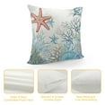 thumbnail image 4 of Nawypu Nautical Coastal Throw Pillow Covers Summer Ocean Themed Seashell Coral Starfish Pillow Cases Square Cushion Covers for Home Couch Sofa Patio Bedroom, 4 of 5