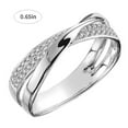 thumbnail image 1 of tredstone Women Ring Double Circle Rhinestone Ring Simple Style Girl Hand Jewelry Weight-losing Jewelry, White K, Size 6, 1 of 6
