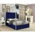 thumbnail image 4 of Meridian Furniture Porter Tufted Velvet Queen Bed in Navy, 4 of 4