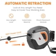 thumbnail image 2 of Retractable Power Cord Reel, 50ft 12AWG/3C SJT Heavy Duty Extension Cord Stora Reel Wall/Ceiling Mount, 2 of 6