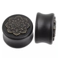 thumbnail image 5 of HOOUN Flower Wood Ear Plugs Flesh Tunnels Gauges Organic Double Flared Saddle RDR-qy_-20mm, 5 of 6