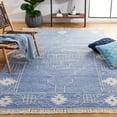 thumbnail image 2 of SAFAVIEH Kilim Adair Geometric Area Rug, Blue/Ivory, 7' x 7' Square, 2 of 8