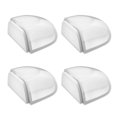 thumbnail image 1 of Tope de puerta, Tope de puerta autoadhesivo para protección de pared Amortiguador de puerta Tope de piso - Transparente 4 piezas, L: 1.66, W: 1.57, H: 0.9 (pulgadas), 1 of 5