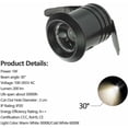thumbnail image 4 of Low-Power Low-Heat Mini Spotlight, Ideal For Auto RV Boat, Bright White LED Light, Easy Installation Without Tools, 200 Lumens Brightness, 4 of 5