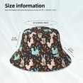 thumbnail image 3 of Honeii Rabbit Is Eating Carrots for Unisex Bucket Hat Waterproof Rain Hat Reversible Shiny Rave Bucket Hat for Concert Festival Boonie Cap, 3 of 6