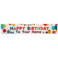 thumbnail image 5 of Happy Birthday Personalized Background Backdrop with Colorful Balloons and Gifts Banner for Party Supplies Photography Props Birthday Decoration, 5 of 8
