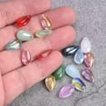 thumbnail image 3 of U8MO 10pcs Teardrop 14x8mm Colorful Crystal Glass Loose Top Drilled Pendants Beads-2# Jelly Green, 3 of 9