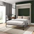 thumbnail image 2 of Bestar Versatile 70" Engineered Wood Queen Murphy Bed in Linen White Oak, 2 of 12