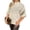 Beige, variant on Women's Elegant Mock Neck Sequin Top, Short Batwing Sleeve Sparkly Blouse, Loose Fit Party Pullover