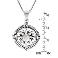 thumbnail image 6 of Wanderer’s Guide Sterling Silver Compass White MOP Inlaid Necklace, 6 of 6