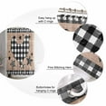 thumbnail image 5 of Farm Chicken Star Black White Plaid Shower Curtain for Bathroom, Retro Brown Wood Board Waterproof Shower Curtains Washable Quick Dry with Hooks Bathtub Curtains 72x72 IN, 5 of 7