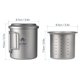 thumbnail image 2 of Titanium Tea Cup with Folding Handle Outdoor Camping Tea Maker Mug with Tea Strainer 420ml, 2 of 5