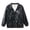 Black, variant on Toddler Fashion Casual Loose Solid Shiny Stand Collar Zip Up Jacket Long Sleeve Warm Fall