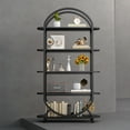 thumbnail image 7 of Casendy 72.83" Tall Arched Bookshelf, 5 Tier Bookcase Metal Frame Book Shelf Display Storage Shelves for Living Room, Home Office, Black (11.02"L x 40.94" W x 72.83 "H), 7 of 7