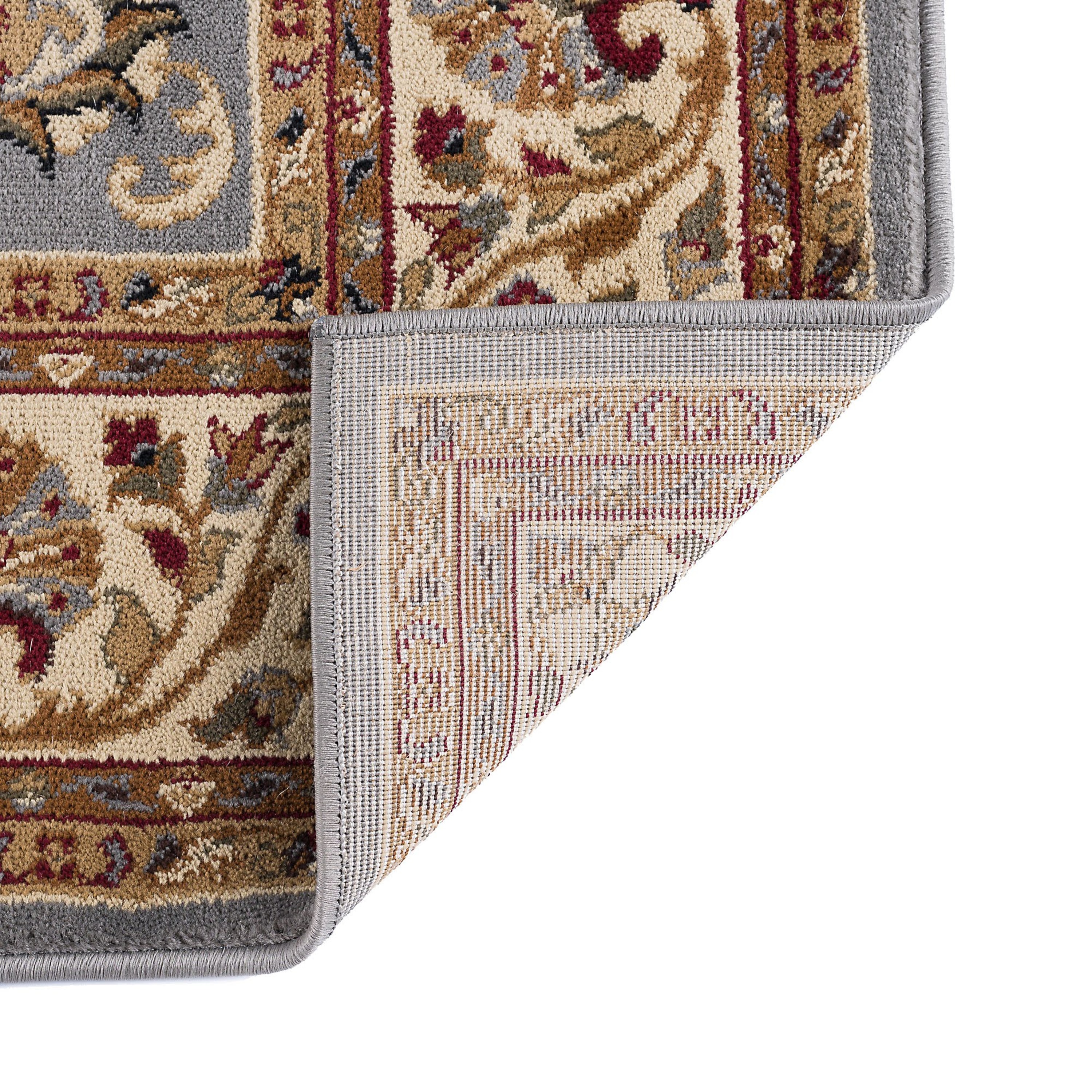 Traditional 2x8 Area Rug (2'3'' x 7'3'') Border Blue, Beige Indoor Runner Easy to Clean