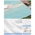 thumbnail image 6 of Aqua Beige Striped Beach Towels Oversized Super Absorbent, Modern Farmhouse Retro Lines Lightweight Bath Towel Quick Dry Sets For Bathroom/Pool/Rv Camping/Beach Play/Gym Room/Picnic 35"x70", 6 of 8