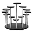 thumbnail image 2 of 3-Tier Clear Acrylic Round Display Stand, Multi Height Tiered Riser Cupcake Jewelry Organizer, Mini Dessert Treat Holder for Party Decor, Small Figurines, Cosmetics,D, 2 of 6