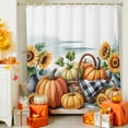 thumbnail image 4 of Thanksgiving Fall Shower Curtains for Bathroom, Pumpkin Sunflower Retro Waterproof Fabric Shower Curtain for Bathroom Bathtub Decoration, Machine Washable, 72"x72", 4 of 9