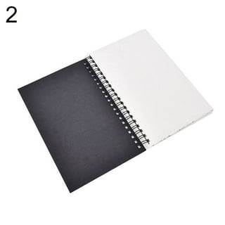 Classic Black Notepad Blank Black Cardboard Inner Page Diary Book