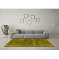 thumbnail image 3 of Ahgly Company Machine Washable Indoor Square Persian Yellow Bohemian Area Rugs, 7' Square, 3 of 4
