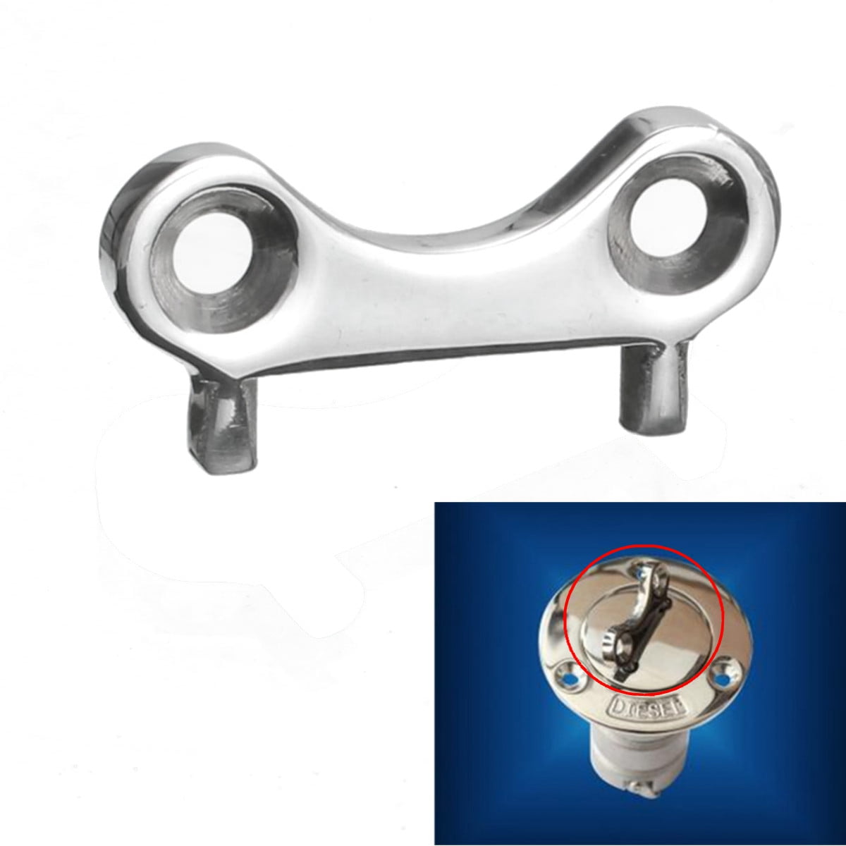 Boat Gas Tank Cap Stainless Steel Deck Funnel Water Oil Inlet Fill Boat Gas Fuel Tank Cover Hardware Accessories 50mm /2inch 