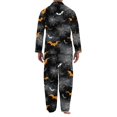 thumbnail image 4 of Dwelliawo Halloween Ghosts And Pumpkins Pattern Men’s Long-Sleeve Sleepwear Set - Soft 2-Piece Loungewear with Pockets Gray 2xL, 4 of 4