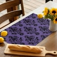 thumbnail image 4 of Halloween Placemats Set of 6 Haunted House Grimace Place Mats Fall Placemat Horror NIght Purple Ghost Table Mats for Dining Kitchen Table Holiday Dinner Party Home Decorations 13x19 Inch, 4 of 8