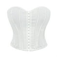 thumbnail image 6 of SRZYMJ Corset Top Bustier Renaissance Lace up Women Overbust Satin Plus Size, 6 of 9