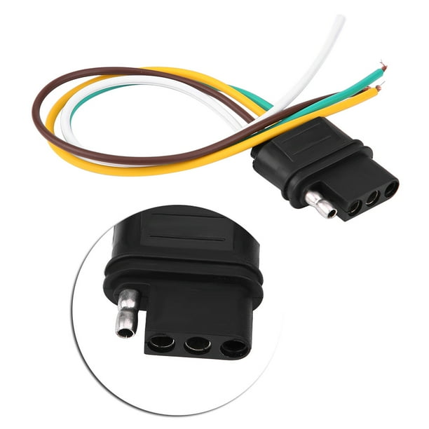 Light Socket Kit,4 Pins Trailer Plug Socket Connector Trailer Plug