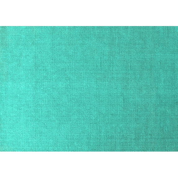 Ahgly Company Indoor Rectangle Solid Turquoise Blue Modern Area Rugs, 4' x 6'