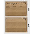 thumbnail image 3 of Inkdotpot 4x6 Inch Recipe Cards (Set of 50) , Thick Double Sided Premium Card Stock- Modern Style Kraft Recipe Notecards for Weddings- Bridal- Baby Shower - Calligraphy Theme, 3 of 6