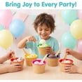 thumbnail image 5 of JoyServe Ice Cream Bowls and Spoons Set - (Pack of 12) Reusable Plastic Ice Cream Cups and Waffle Cone Shaped Spoons for Dessert, Frozen Yogurt, Gelato, Birthday Party Decorations, 5 of 7