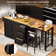 thumbnail image 5 of 2-In-1 Kitchen Island with Extendable Dining Table, Kitchen Storage Serving Cart with Drawers, Racks & Power Outlet, 5 of 12