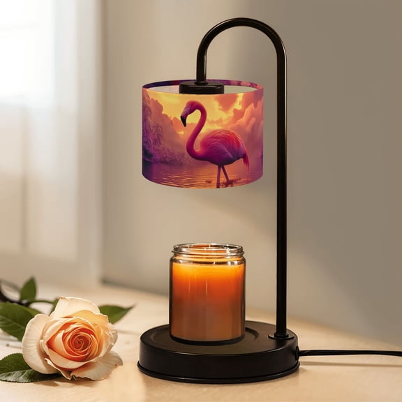 Candle Warmer Lamp with Timer, Vibrant Sunset Tropical Paradise Purple Skies Non-slip Wireless Remote Control Wax Melts Warmer with 4 Bulbs for Home Office Dorm, Birthday Gifts for Women