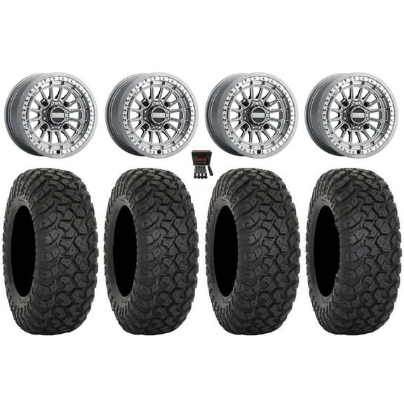 MetalFX Delta Bdlk CC 15" Wheels Gm 35" RT320 Tires Sportsman RZR Ranger