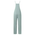 thumbnail image 5 of Womens Jumpers and Rompers Solid Color Casual Pocket Strap Jumpsuit Pantsuits Bodysuit, 5 of 5