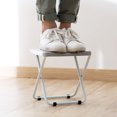 thumbnail image 2 of OUNONA  Folding Stool Lightweight Chairs Foot Step Travel Baby Grey, 2 of 8