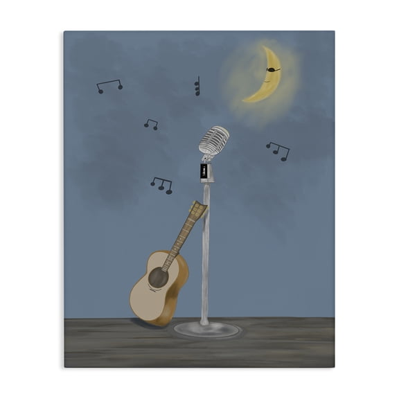 Stupell Industries Contemporary Music And Moon Stage Canvas Art, 16 x 20, by Leslie Hermosa