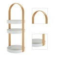 thumbnail image 4 of Tiered Tray Round Organizer, 3 Layers Integral Handle Plastic Desk Tray Decor Storage Pantry Spice Rack for Bathroom Kitchen Cabinet, 4 of 8