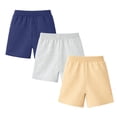 thumbnail image 4 of HILEELANG Toddler Boys' Cotton Shorts 3-Pack with Pockets, khaki/Grey/Navy, Size 3 Years, 4 of 11