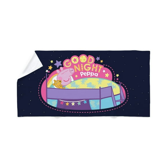 CafePress - Peppa Pig: Good Night Peppa - Large Beach Towel, Soft 30"x60" Towel with Unique Design
