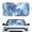 Blue Marble Buitterfly, variant on Garronmavis Retro Dragonfly Sun Shade for Car Window Front Windshield Foldable Car Sun Shade For Windshield Reflect UV Sun And Heat Protector Accessories for Truck Van Mid SUV 66.5 x 34.5 inches