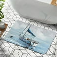 thumbnail image 6 of 1pc Sailboat on Water Bathroom Rug Bathroom Decor and Accessories- Durable,Anti Slip,And Quick Drying,Suitable For Indoor/outdoor Use - Perfect For Bathrooms,Bedrooms,Kitchens, 6 of 9