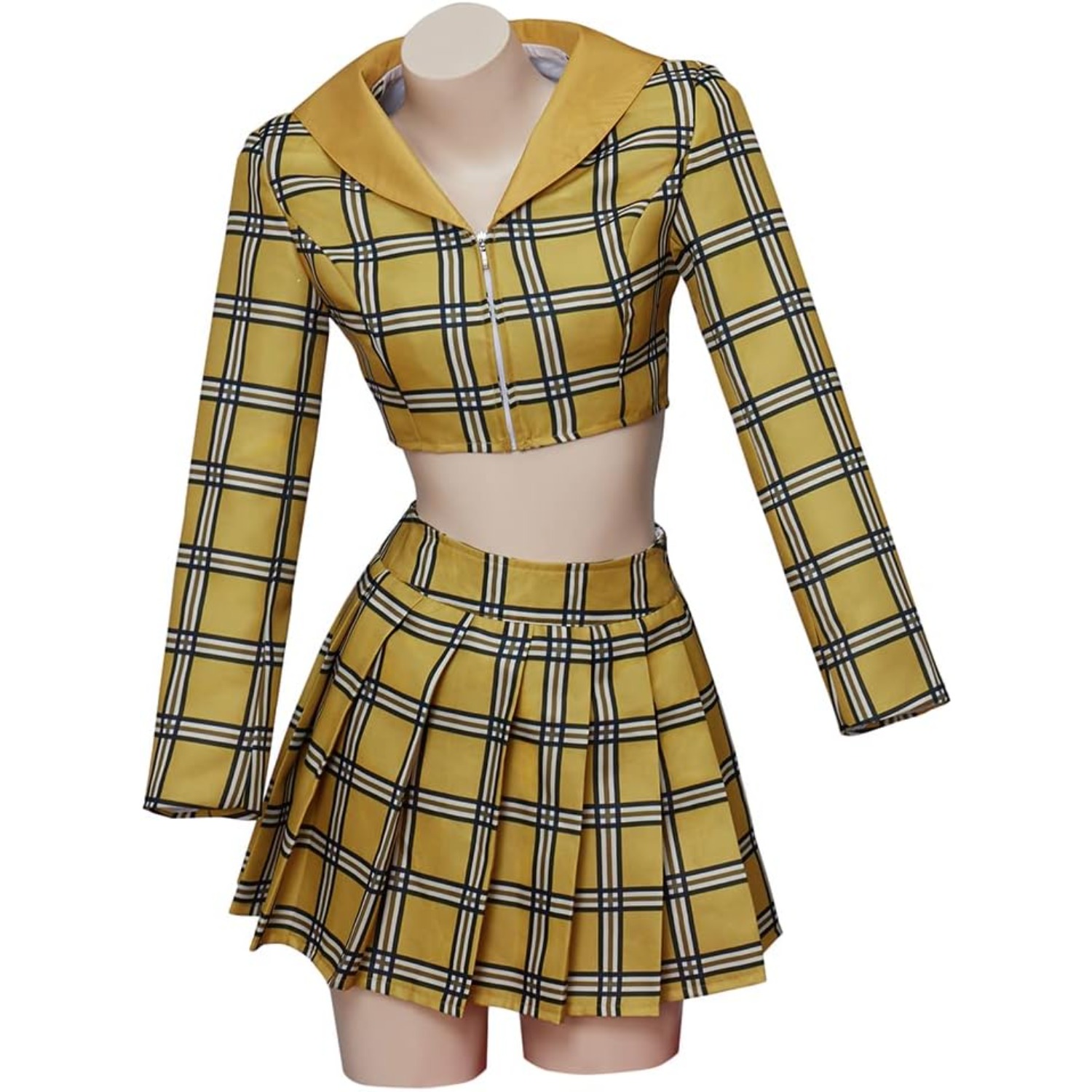 halloween costume yellow checkered skirt and blazer