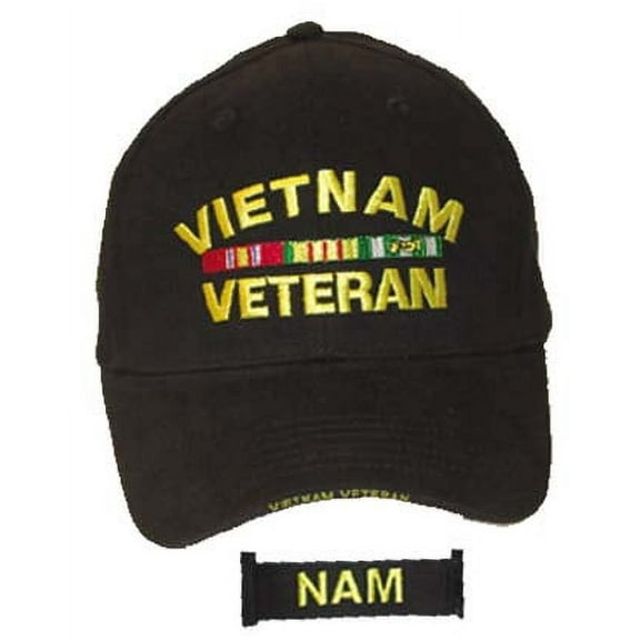 Direct Embroidered 'VIETNAM VETERAN' With Ribbons Ball Cap