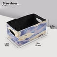 thumbnail image 6 of Wobogo Beige Peony Decorative Folding Storage Basket Set of 2 for Desktop Bedroom Living Room Dressing Table, 6 of 6