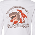 thumbnail image 4 of Inktastic I Want a Hippopotamus for Christmas Long Sleeve Youth T-Shirt, 4 of 5