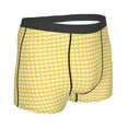 thumbnail image 3 of Disketp Yellow Gingham Men'S Boxer Briefs,Soft And Breathable Cotton Underwear With Comfortflex Waistband, 3 of 9