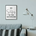 thumbnail image 2 of Stupell Industries No Selfies Funny Word Bathroom Black And White Design Framed Giclee Texturized Art by Lettered and Lined, 2 of 8